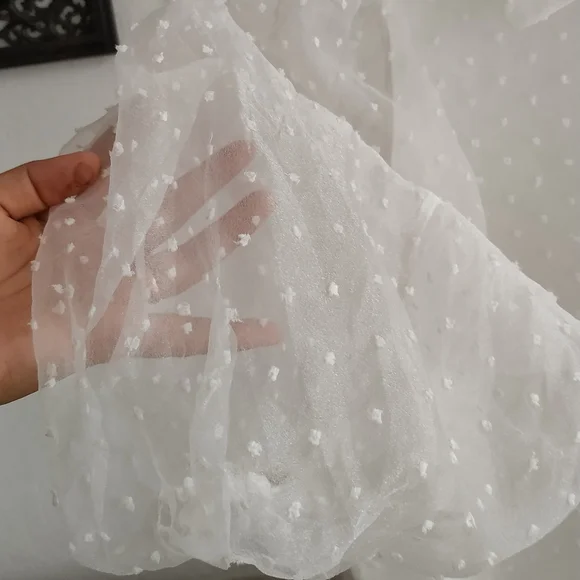 Zara Organza Puff Sleeve Blouse - Picture 6 of 10